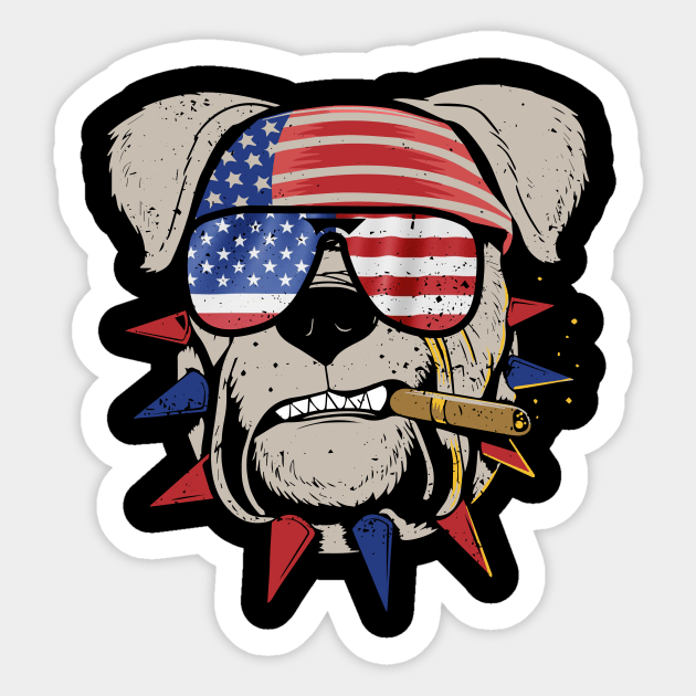 American Bulldog Sticker by  El-Aal
